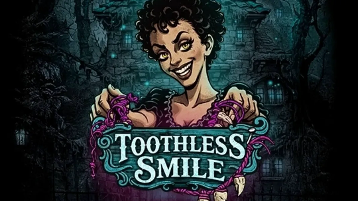 Isang nakakatakot na dental-themed slot machine na may madilim na gothic aesthetics.